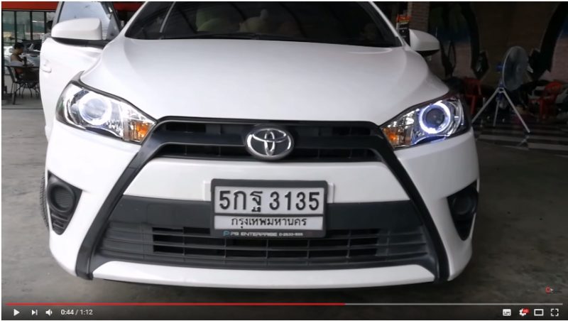 แต่งรถ TOYOTA Yaris 2013-2016 รีวิว แต่งไฟหน้า แก้ปัญหาไฟหน้าไม่สว่าง