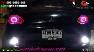 แต่งรถ MITSUBISHI Mirage 2012-2015 รีวิว แต่งไฟหน้า