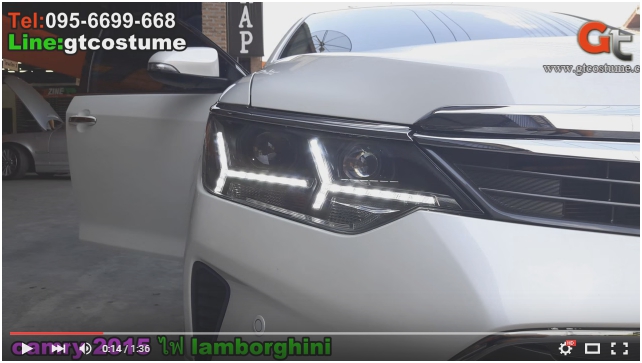 แต่งรถ Toyota Camry 2015 ไฟหน้าแต่ง Lamboghini