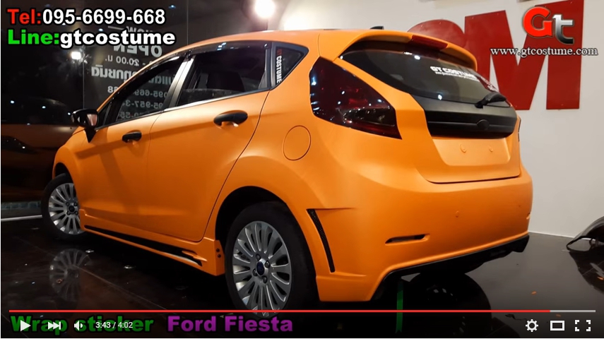แต่งรถ Ford Fiesta 5 ประตู รีวิว Wrap Sticker