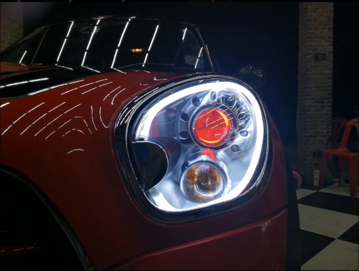 แต่งรถ Mini Cooper R56 รีวิว แต่งไฟหน้า