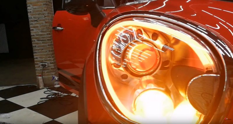 แต่งรถ Mini Cooper R56 รีวิว แต่งไฟหน้า