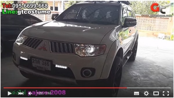 แต่งรถ Mitsubishi Pajero 2008-2014 รีวิว แต่งไฟหน้า