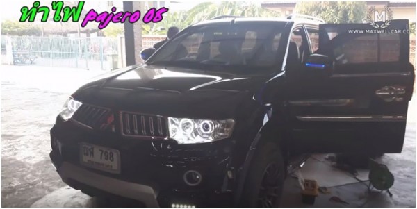 แต่งรถ Mitsubishi Pajero 2008-2014 รีวิว แต่งไฟหน้า