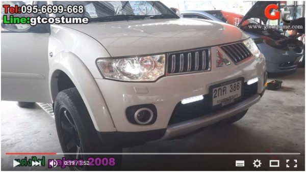 แต่งรถ Mitsubishi Pajero 2008-2014 รีวิว แต่งไฟหน้า