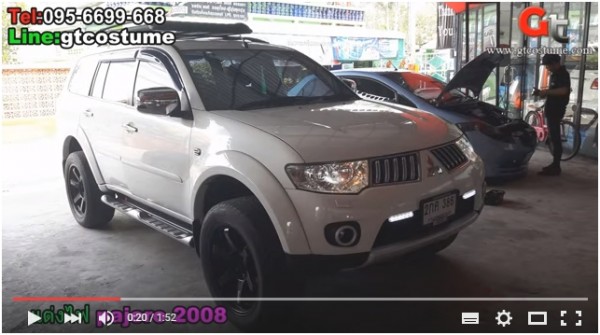 แต่งรถ Mitsubishi Pajero 2008-2014 รีวิว แต่งไฟหน้า