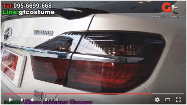 แต่งรถ Wrap Sticker เปลี่ยนสีรถ Toyota Camry 2015 แต่งรถ Wrap Sticker เปลี่ยนสีรถ Toyota Camry 2015
