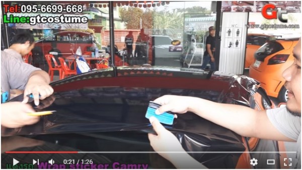 แต่งรถ Wrap Sticker เปลี่ยนสีรถ Toyota Camry 2015 แต่งรถ Wrap Sticker เปลี่ยนสีรถ Toyota Camry 2015