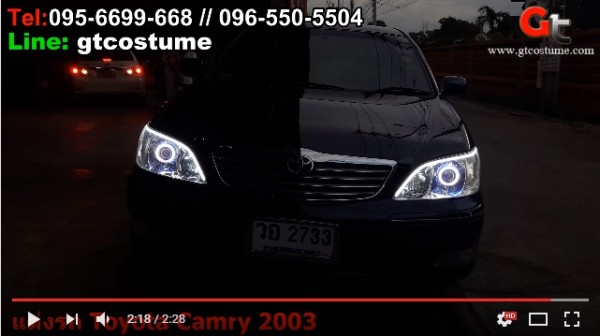 แต่งรถ Toyota Camry 2003-2006 รีวิว แต่งไฟหน้า