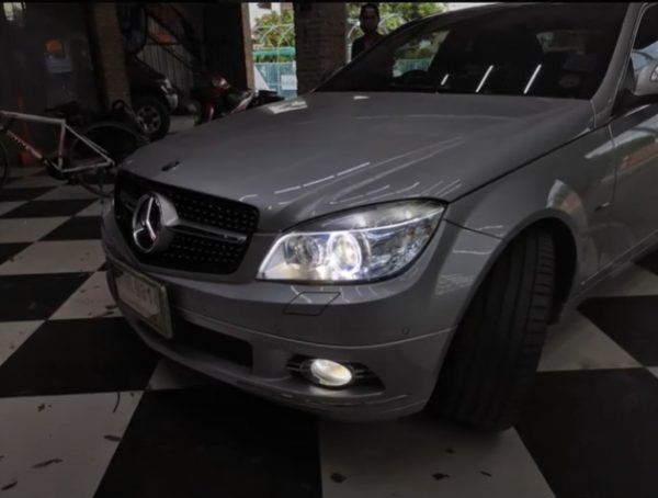 แต่งรถ Mercedes Benz C Class W204 รีวิว แต่งไฟหน้า