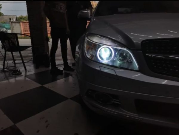 แต่งรถ Mercedes Benz C Class W204 รีวิว แต่งไฟหน้า