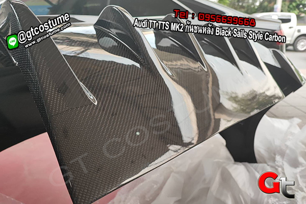 แต่งรถ Audi TT TTS MK2 กันชนหลัง Black Sails Style Carbon