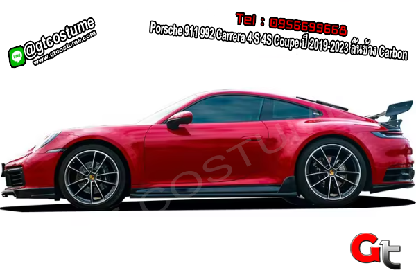 แต่งรถ Porsche 911 992 Carrera 4 S 4S Coupe ปี 2019-2023 ลิ้นข้าง Carbon